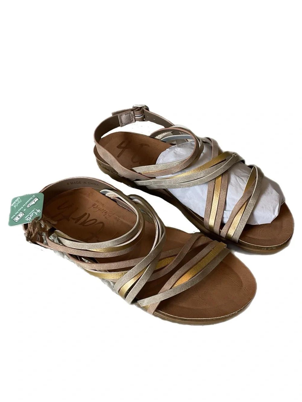 4 Earth Sandals by Blowfish Malibu + Orion Sz 8 NWT Strappy